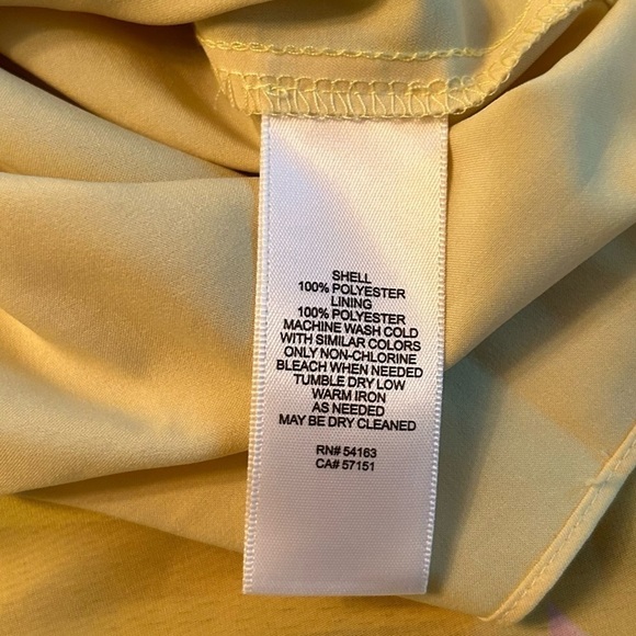 Eliza J Floral Print High Low Chiffon Yellow Floral Dress 6 - Picture 13 of 16